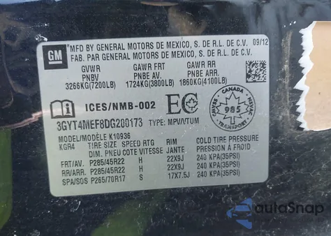 2013 Cadillac Escalade Ext Luxury from USA, damaged, VIN 3GYT4MEF8DG200173